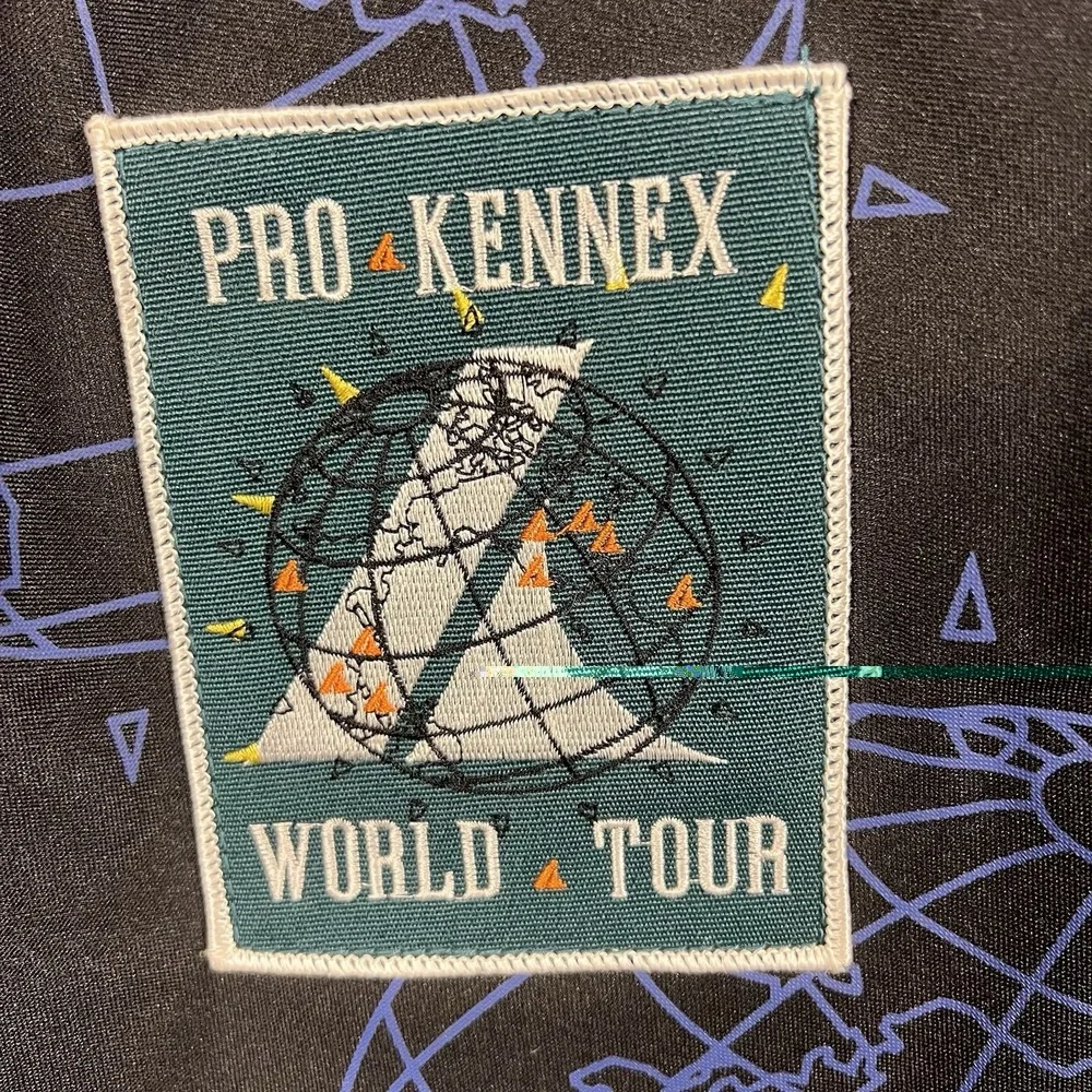 Vintage 90s Pro Kennex World Tour Gear Bag Teal Blue Crossbody Duffel Techwear